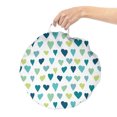 thumbnail image 2 of Heart Round Floor Cushion with Handle, Repetitive Love Romance Multicolored Simplistic Doodle Style, Decorative Pillow for Living Room & Dorms, 18" Round, Almond Green Turquoise, by Ambesonne, 2 of 4