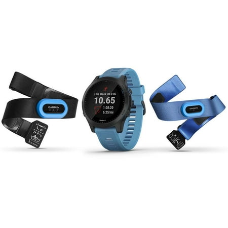 Garmin - Forerunner 945 GPS Heart Rate Monitor Running Smartwatch Bundle - Blue