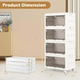 thumbnail image 3 of Costway 4-Tier Stackable Storage Bins 44-gal Collapsible Storage Boxes with Lid Organizer, 3 of 10