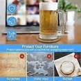 thumbnail image 2 of 14 Pieces Round Cork Coasters, Reusable Absorbent Coasters with Metal Holder for Drinking Glasses, Wine Glasses - Home, Office - 4 Pieces, 10x0.5cm (R, 2 of 4