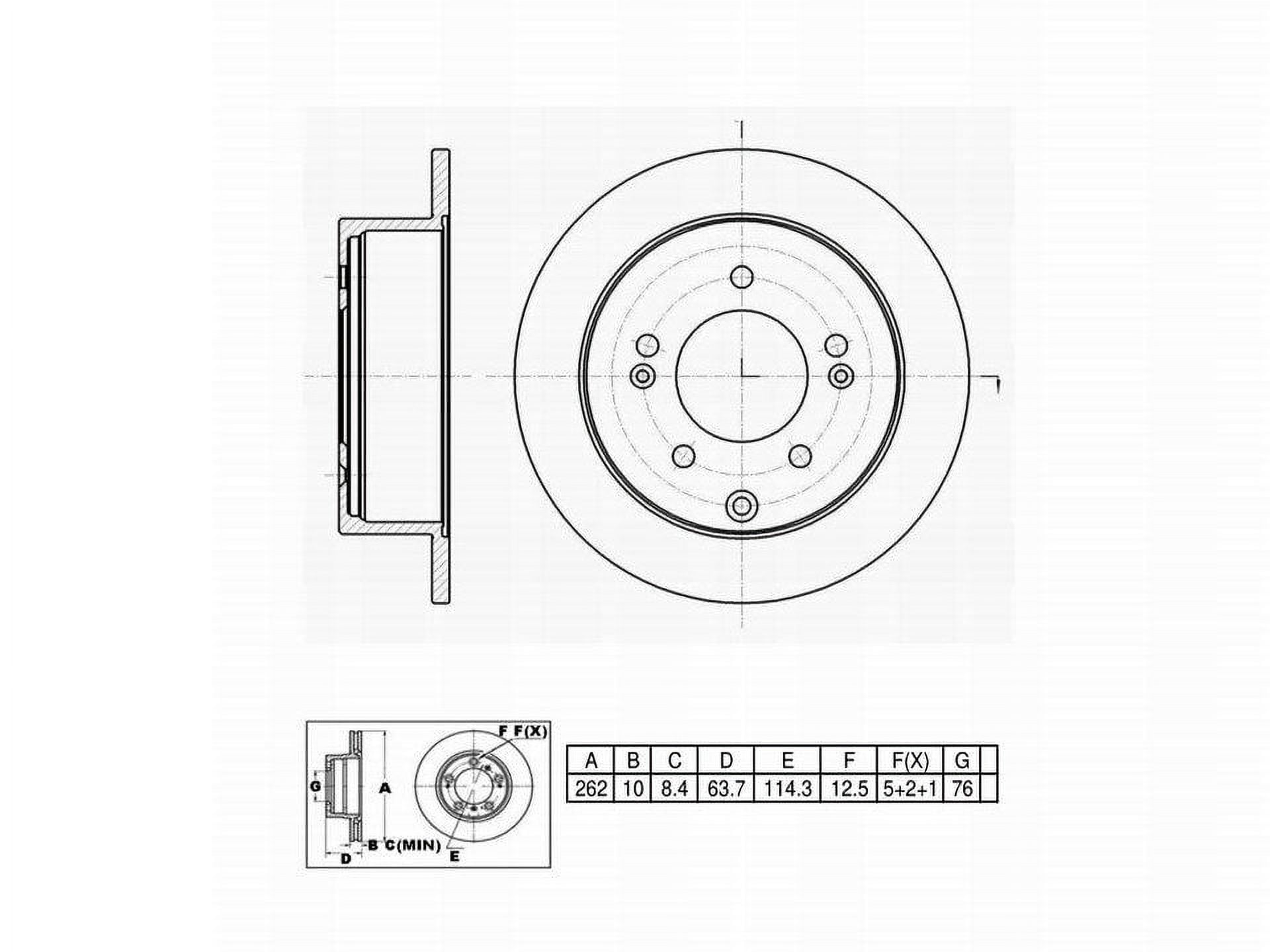 UltraHC Coated High Carbon Brake Rotor, Rear UR003228, Kia Soul 2013-2010