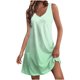 thumbnail image 1 of Vestido de Verano para las Mujeres de Moda Impresión de Bolsillo sin Mangas Cuello en V, Vestido Casual para la Playa Y el Uso Diario, 1 of 1