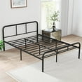 thumbnail image 4 of Gymax Full Size Bed Frame Metal Platform Bed Base w/ Headboard & Footboard Black, 4 of 10