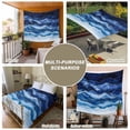 thumbnail image 6 of Navy Blue Ombre Tapestry for Bedroom Wall Hanging Tapestry, Modern Moire Abstract Art Luxury Ceiling Backdrop Tapestries Poster Blanket Wall Decor for Teens Room Living Room Dorm 39" x 59", 6 of 8