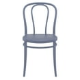 thumbnail image 3 of Luxury Commercial Living 33.5" Gray Stackable Patio Armless Dining Chair, 3 of 8