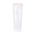 thumbnail image 2 of Plastic Transparent Water Pitcher, Beverage Dispenser With Attached Cover, for Home Workspace and Restaurant, White, 2 of 9