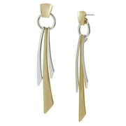 Two-Tone Sculptural Drop Earrings