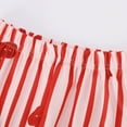 thumbnail image 6 of CUZIBR Valentine Home Outfits For Toddle Girls Fashion Striped Cute Bows Print Loose Fit Casual Long Sleeve Button Down Blouse Trousers Suit Home Wear Cozy Clothing Set Spring Fall Clothes,Red,8T, 6 of 8