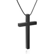 LAIBMFC Cross Necklace for Men, Stainless Steel Cross Pendant Necklace for Men Women Boys Girls, 16-24 Inches Chain Cross Necklace