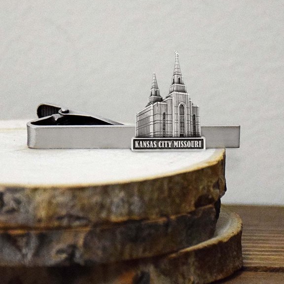 Kansas City Kansas Antique Silver Temple Tieclip by Ringmasters