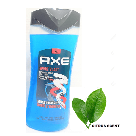 AXE 3-in-1 Body Wash - Sport Blast, (Energizing Citrus), Net.Wt 13.5 fl.oz