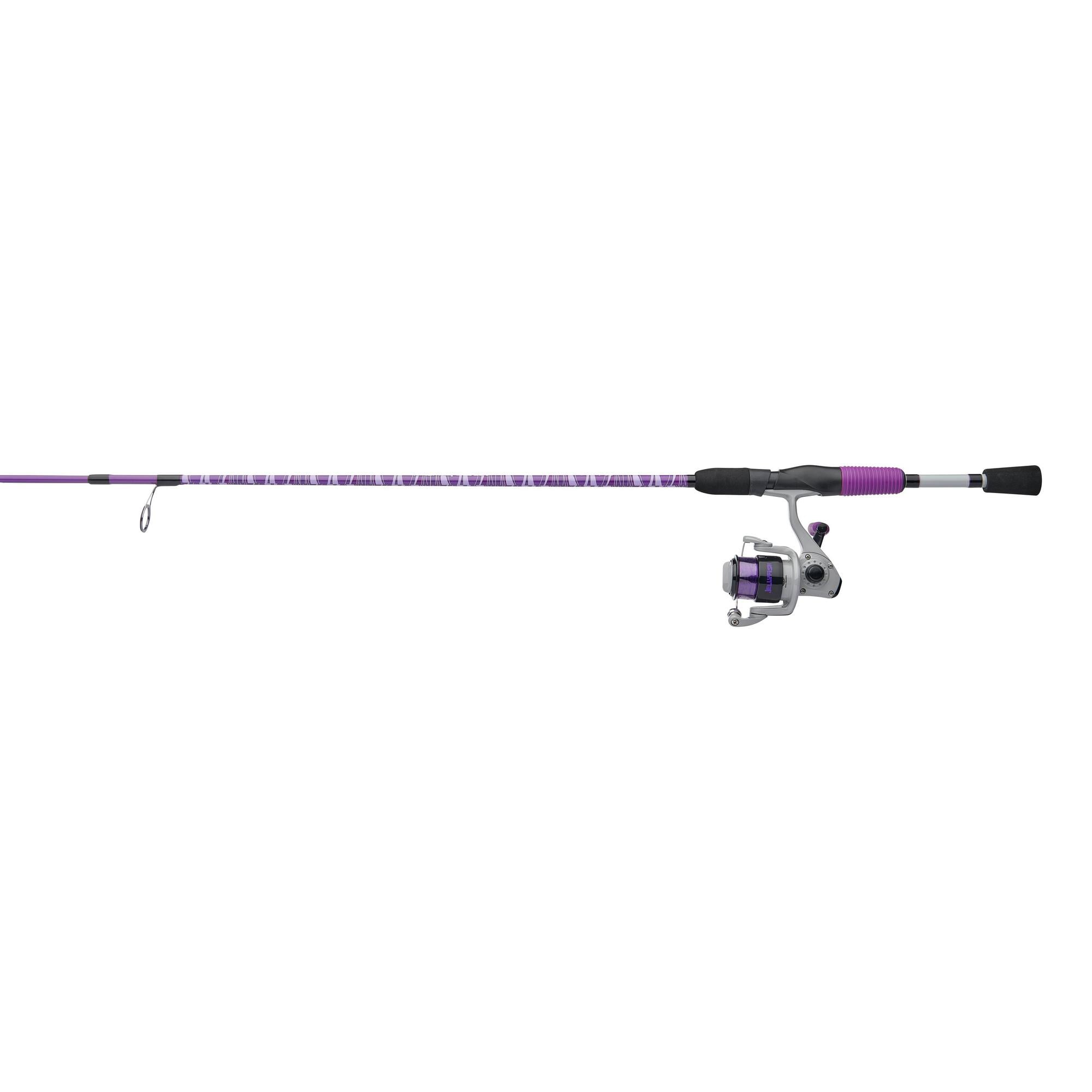 Shakespeare Jellyfish 5'6" Spinning Fishing Rod and Reel Combo, Purple