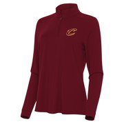 Women's Antigua Wine Cleveland Cavaliers Intent Quarter-Zip Top