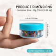 thumbnail image 3 of Beauticom 40 Pieces High Quality 10 Gram 10 ml (0.3 oz) Plastic Clear Round Cream Lotion Beauty Sample Jars with Teal Lids, 3 of 7