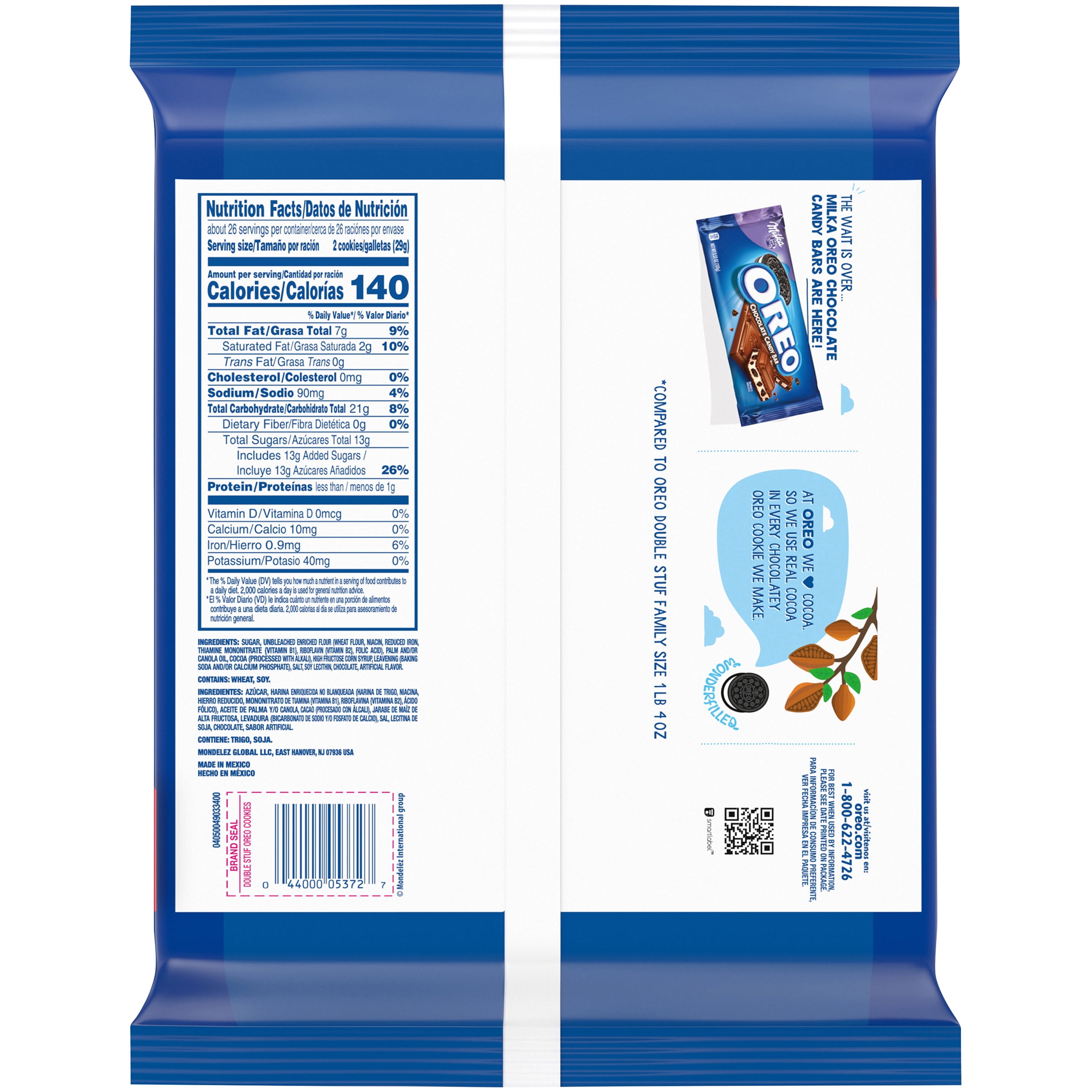 Buy Oreo Double Stuf Chocolate Sandwich Cookies Party Size 26 7 Oz Online In Italy