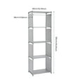 thumbnail image 2 of Plastic Shelving Unit 4 Layer, 15.7x11.0x49.2In Plastic Shelving Units Free Standing,Storage Unit, Book Cabinet Rack Bookcase Shelving Storage Organizer Bookshelf Stand, 2 of 15
