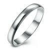 4mm Silver Wedding Band for Men Stainless Steel Wedding Ring for Women Ginger Lyne