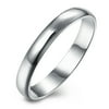 3mm Wedding Band Sterling Silver Women Men Ring Ginger Lyne Collection