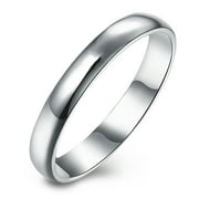 3mm Wedding Band Sterling Silver Women Men Ring Ginger Lyne Collection