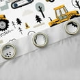 thumbnail image 4 of Castle Fairy Cartoon Truck Curtains Pack of 2 (42x84 Each) for Kids,Construction Vehicles Curtains Blackout,Equipment Car Bedroom Curtains,Lightweight Room Decor, 4 of 6
