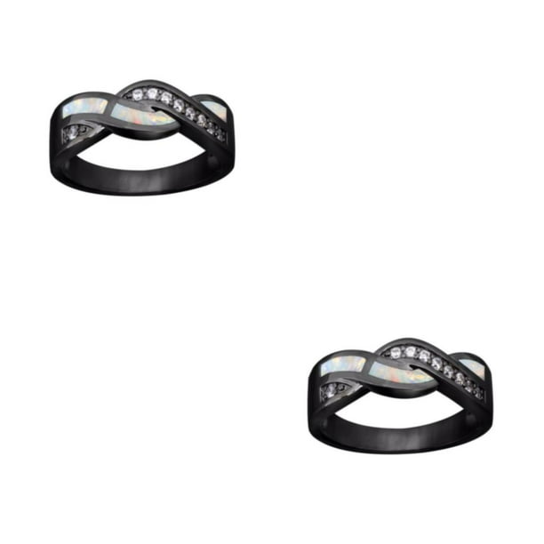 Anillo de piedra Sonducket Joyería de moda Cobre Blanco Tipo 7 2piezas