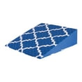 thumbnail image 7 of HealthSmart Bed Wedge Pillow and Triangle Wedge with Elevated Incline for Neck, Back & Knee Pain, Headaches, Shoulders, Foot Support or Restless Leg Syndrome, Gray Links, 24 x 24 x 7", Blue Moroccan, 7 of 7