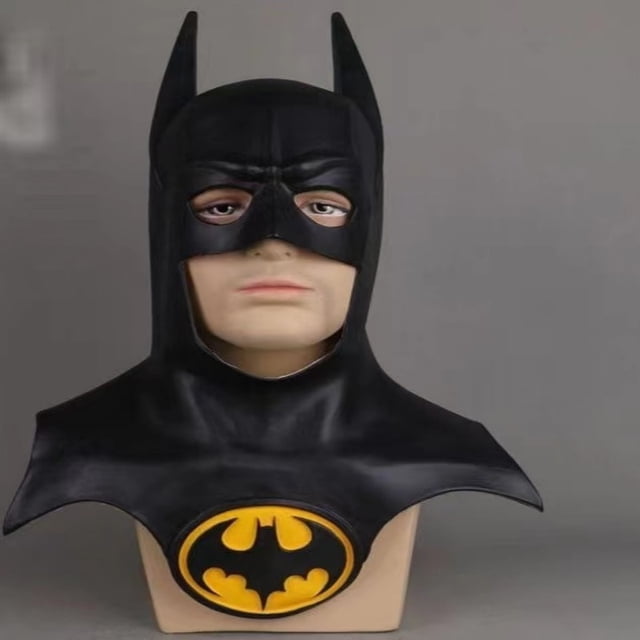 Máscara de tocado de Batman para hombre, atractiva máscara facial completa, accesorios de Halloween para cosplay