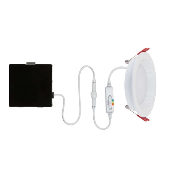 Globe Electric Frost White 4 inch W Metal LED Recessed Light 60 watt