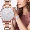 thumbnail image 1 of Elegant Women Starry Round Dial Stainless Steel Strap Analog Quartz Wrist Watch, 1 of 8