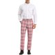 thumbnail image 2 of Pantalones de hombre Inspire Chic, de cuadros, con frente plano, cintura elástica y botón, 30 rosa, 2 of 7