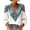 CJ36_White, variant on Women Casual V Neck Puff Sleeve Patchwork Faux Denim Shirt Lightweight Jean Shirts Loose Fit Button Up Long Puff Sleeve Lounge Tops White S
