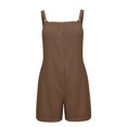 thumbnail image 6 of GILIGEGE Womens Rompers Jumpsuits Summer Vacation Beach Outfits 2025 Shorts Overalls Jumpers Loose Casual Soft Fashion Clothes Solid Color Shorts Summer Sleeveless Shortall Vacation Jumpsuits, 6 of 7