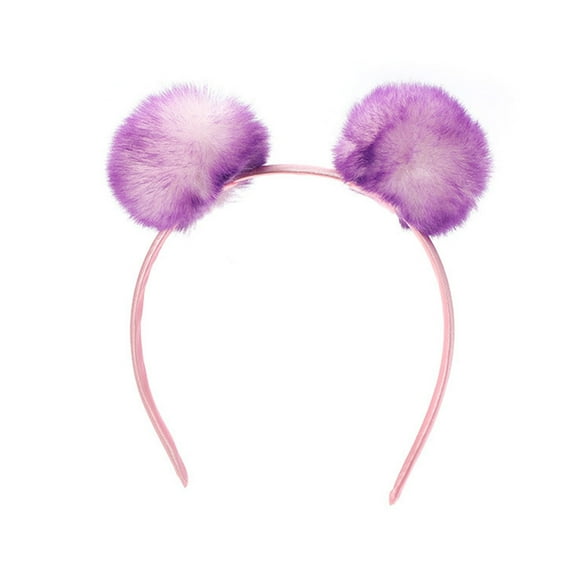 RYUJNDK Plush Balls Headband Party Accessories Hairhoop Birthday Party Props Headpiece Women Girl Makeup Headdress Accessories