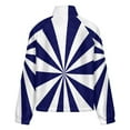 thumbnail image 6 of Jackets for Women Winter Coat Jackets Flannel Stand Collar Jacket(Aesthetic Night Blue And White Sunburst,Size:S-4XL), 6 of 7
