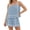 Blue, variant on Spaghetti Strap Women 2 Piece Sets Tank Tops Camisole and High Waist Shorts