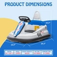 thumbnail image 5 of Telyswee Bumper Car 6V Electric Ride On Toys for Kids, 1.9 MPH Max Speed, Steering Wheel, 360 Degree Spin, 2-Speeds, Light, Music & Horn, Birthday Gift for Boys Girls 2-6 Years, 5 of 7