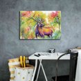thumbnail image 4 of Epic Graffiti 'Elk Love' by Michelle Faber, Canvas Wall Art, 26"x18", 4 of 8