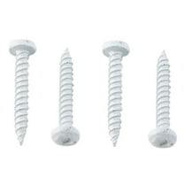 AP Products 012-PSQ50 W 8 X 1- 1/4 Pan Head Square Recess Screw, Pack of 50 - 1-1/4", White
