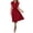 Red, variant on NAYTOAO Womens Casual Midi Dresses Solid V Neck Short Sleeve Button Shirt Belted Dress with Pockets for Spring Summer 2026