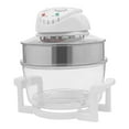thumbnail image 5 of 17.96 Qt Large Capacity Halogen Air Fryer Oven – 1200–1400W 360° Hot Air Convection Cooker with Glass Bowl, Adjustable Temp & Timer, Expansion Ring & Accessories, 5 of 15