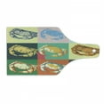 thumbnail image 1 of Crabs Cutting Board, Illustration of Crabs Different Colors Poprt Style Retro Design Print, Tempered Glass Cutting and Serving Board, Wine Bottle Shape, Pale Yellow and Orange, by Ambesonne, 1 of 1