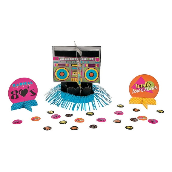 80'S Party Table Decor Kit (23Pc) - Party Decor - 23 Pieces