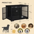 thumbnail image 2 of Hzuaneri 44 Inch Dog Crate Furniture, XL Indoor Dog Kennel for Large Dog with Barn Door, Heavy Duty Wooden Dog Cage as TV Stand & End Table, Black, 2 of 8