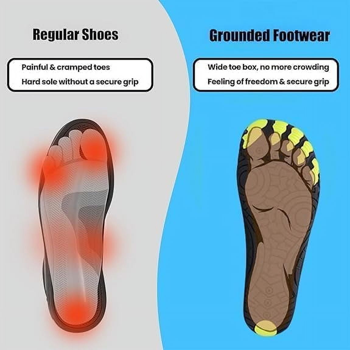 New Grounded Footwear for Women Men with Neuropathy, Comfortable Lightweight Non-Slip Barefoot Shoes, Grounded Freedom Shoes