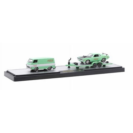 M2 Machines Auto Hauler Tw16 1967 Dodge A100 & 1971 Plymouth Hemi Cuda