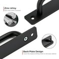 thumbnail image 3 of Barn Door Handles 2 Pack Sliding Door Handle 5" Hole Center Barn Door Handles Black Cabinet Handles Door Pull Handle Zinc Alloy Door Pulls with Plate for Sliding Closet Door Handle, 3 of 8