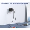 thumbnail image 2 of USB C Charger 45W Dual Port USB C Fast Charger GaN Fast Charing Block Foldable Type C Wall Charger Compact Cell Phone Wall Charger for  15  Pro  Air S24/S23/S22  Tab, 2 of 7