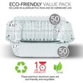 thumbnail image 3 of 1 lb Small Aluminum Pans with Lids (50 Pack), Foil Pans with Clear Plastic Lids, Disposable Cookware & Takeout Trays for Restaurants & Catering, 3 of 3