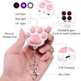 thumbnail image 2 of Puntero para gato, 7 en 1, ajustable, 5 patrones, mini linterna LED, llavero interactivo, juguete para gato LED, luz roja/púrpura/blanca recargable por USB, para herramienta de entrenamiento par, 2 of 5