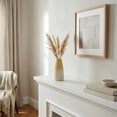 thumbnail image 5 of REGALWOVEN Modern White Ceramic Vase Slim Ribbed Bud Vase for Flowers, Minimalist Decorative Small Vase for Shelf, Vanity Lemon yellow 2.4"L x 2.4"W x 5"H, 5 of 7